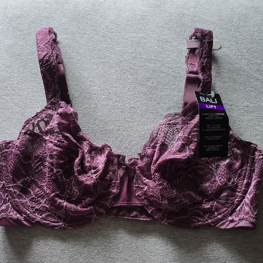 Bali Purple Lace Underwire Bra